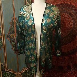 Nasty Gal Peacock Sequin Kimono